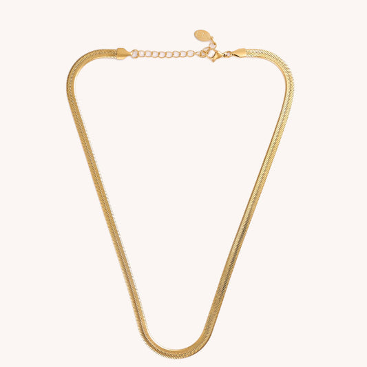 Gold Herringbone Necklace