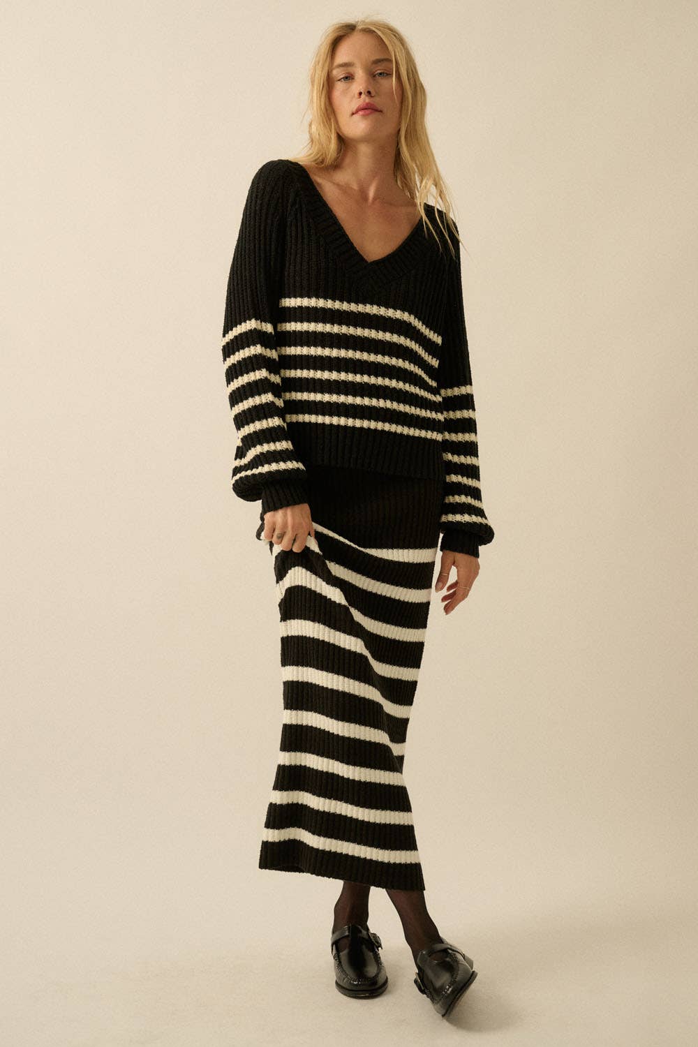 Julia Striped Maxi Skirt
