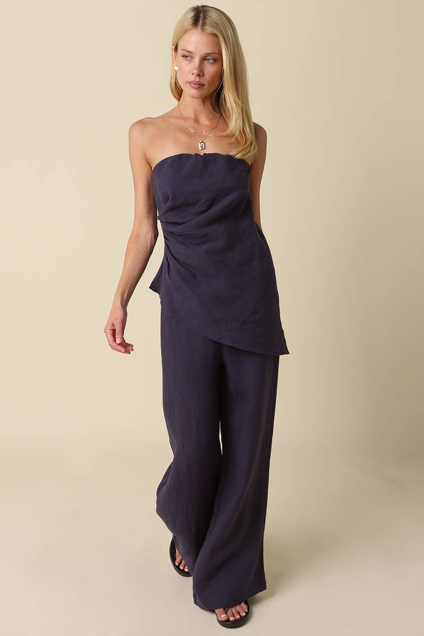 Riley Wide-Leg Linen Pants