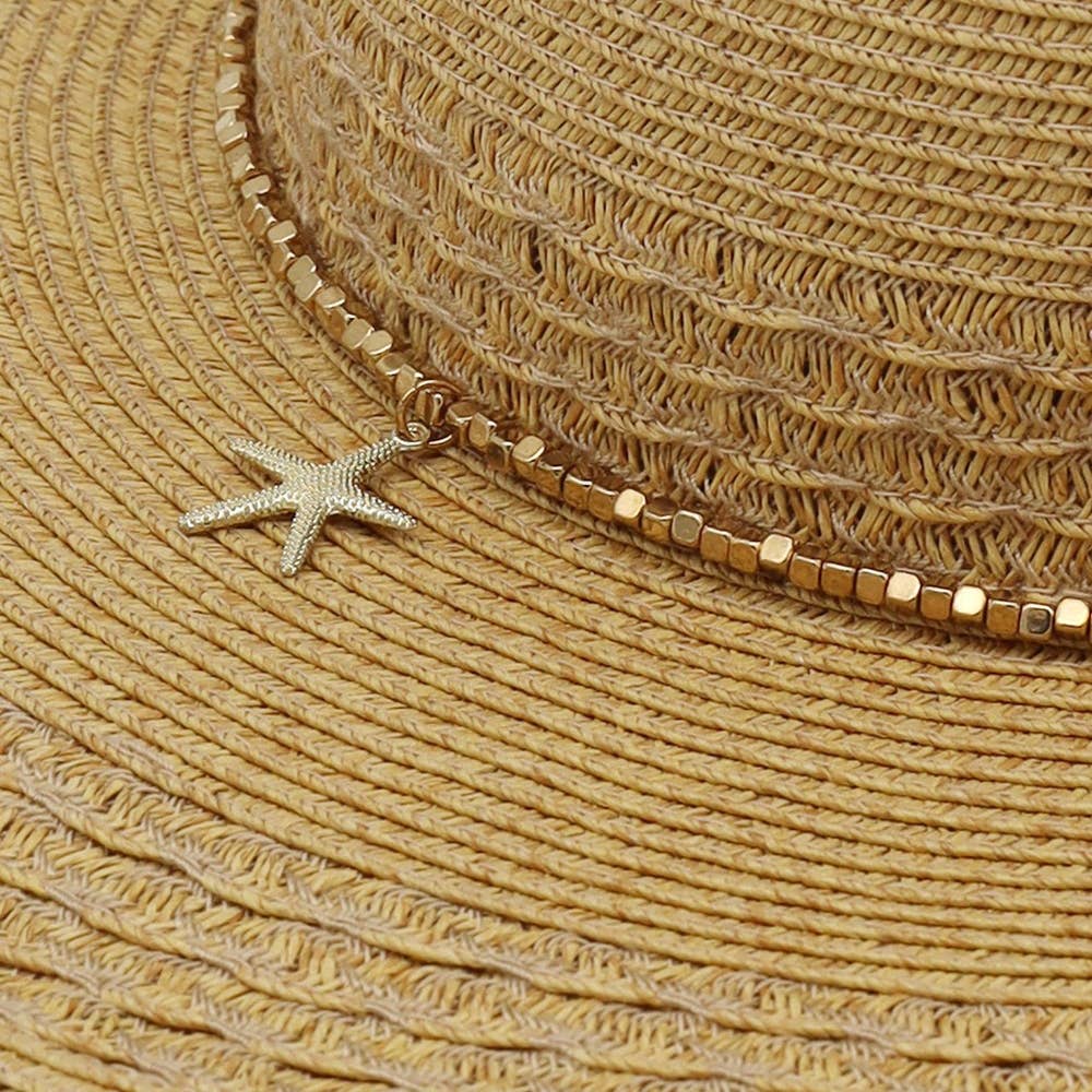 Starfish Charm Wide Brim Sun Hat