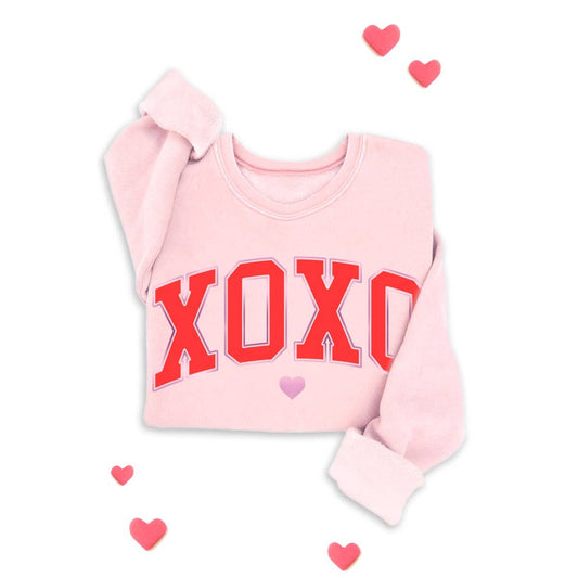 XOXO PINK FOIL SWEATSHIRT