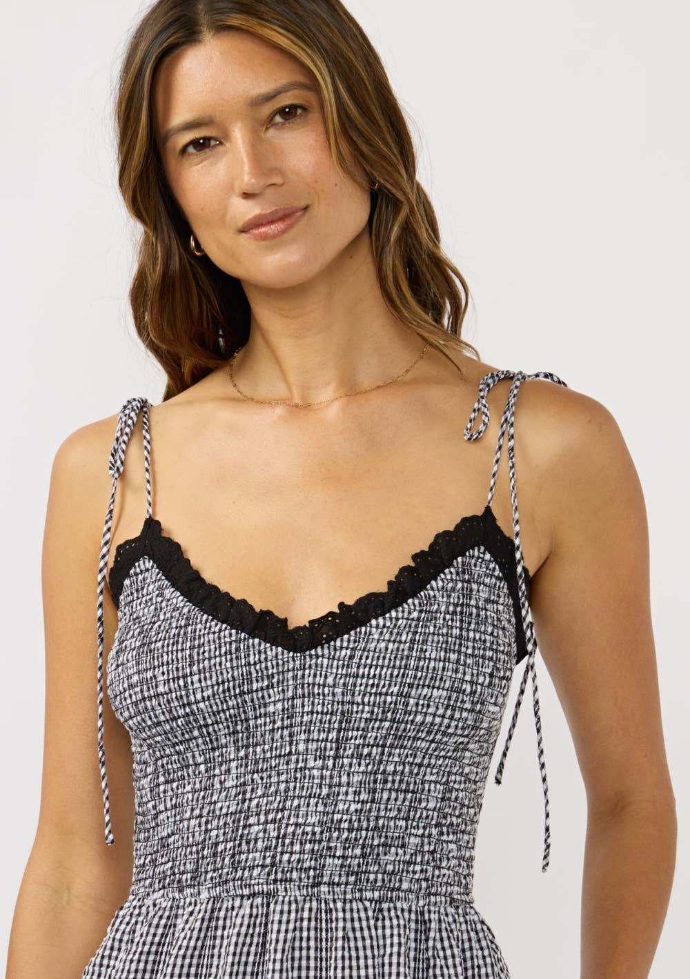 Maisy Gingham Midi Dress