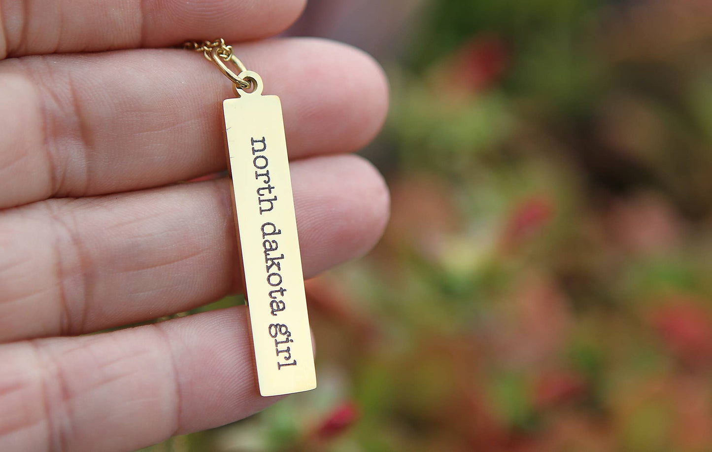 Ca Girl Bar Necklace