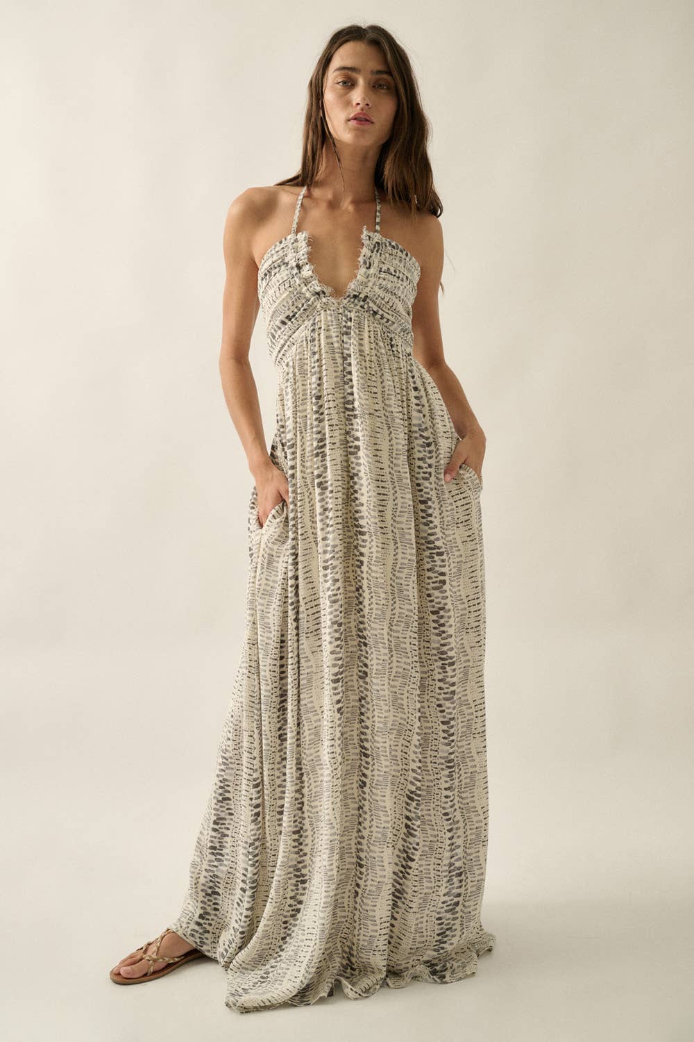 Livie Halter Maxi Dress