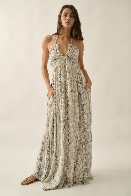 Livie Halter Maxi Dress
